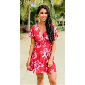 Floral wrap dress NWT